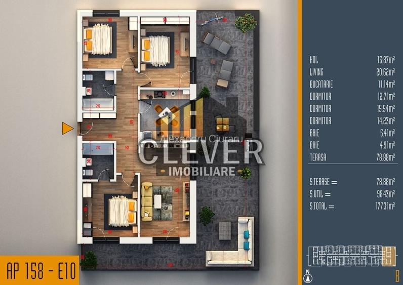 Apartament Superb 4 Camere cu Terasa Generoasa Titan Pallady Apartament Superb 4 Camere cu Terasa Generoasa Titan Pallady