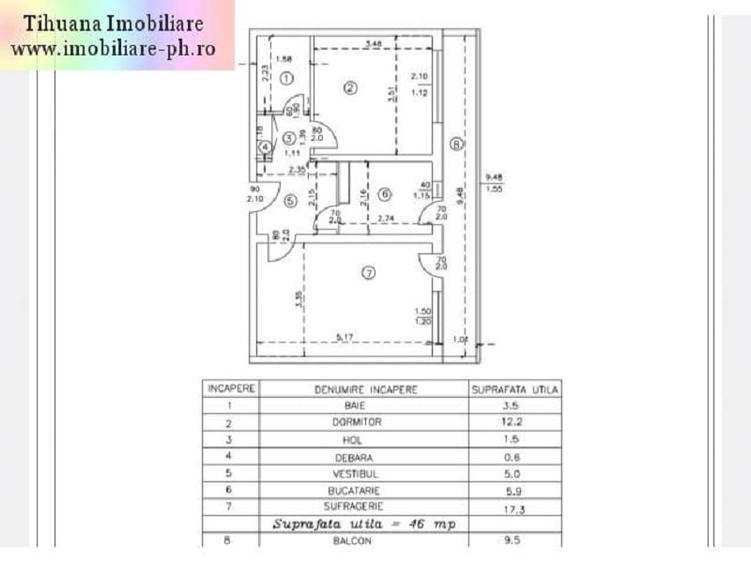 Apartament 2 camere de vanzare : Vest-(Jandarmerie) - 8