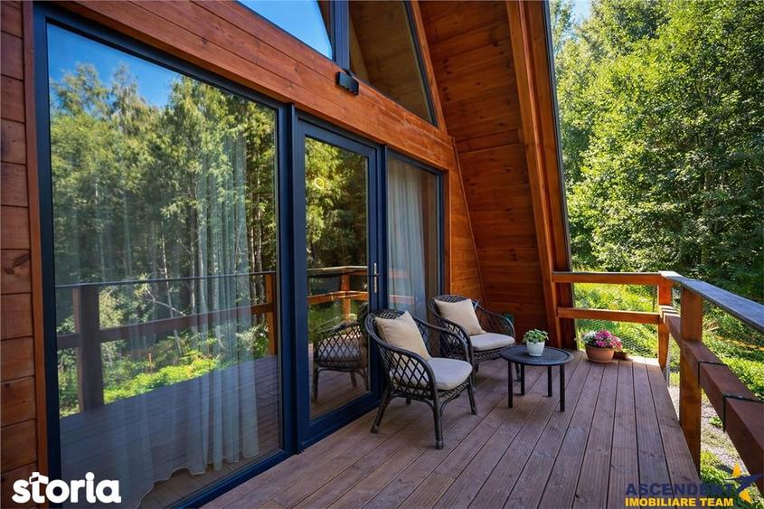 Eleganta,echipata casa A Frame,1.200 mp teren,deschidere Piatra Craiul - 7