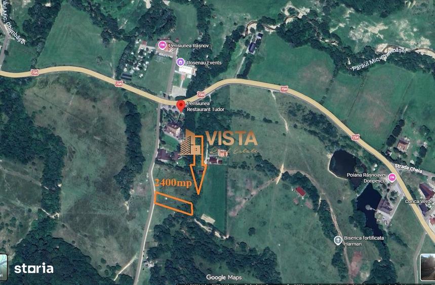 Teren cu priveliste, 2400mp in Rasnov - 2