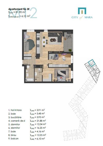 Apartament de vanzare - 4 Camere  - La cheie - Central - 1