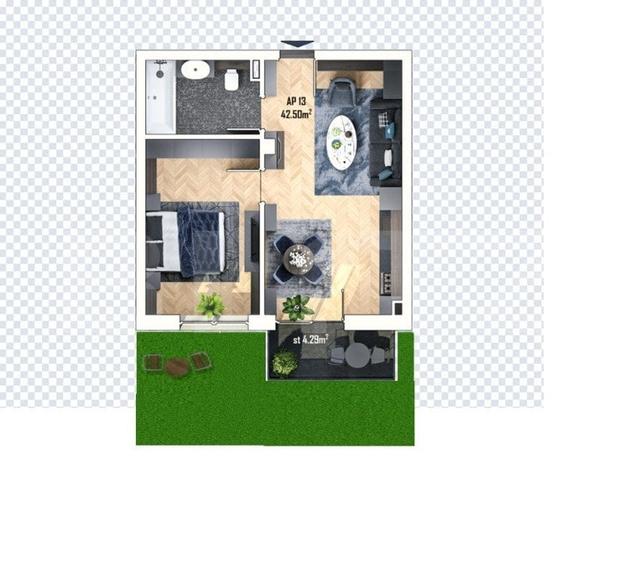 Apartament 2 camere cu gradina, Apahida - 1