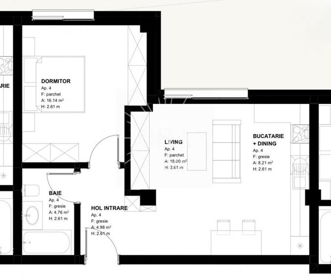 APARTAMENT 2 CAMERE SEMIFINISAT | VANZARE | IRIS | PARCARE SUBTERANĂ - 7