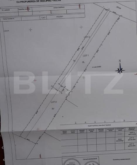 Teren Construcții intravilan de 1174 mp, în Păulești
