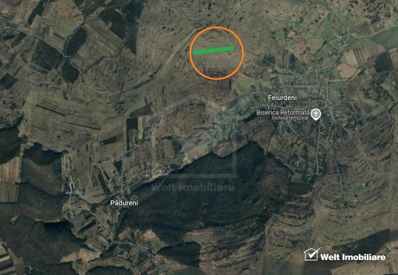 Teren extravilan in Feiurdeni, 17400 mp, expunere sudica - 1