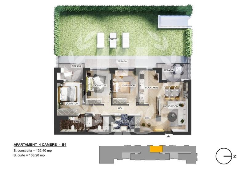 Apartament 4 camere | Plaza Pipera | Curte privata | Bloc finalizat - 1