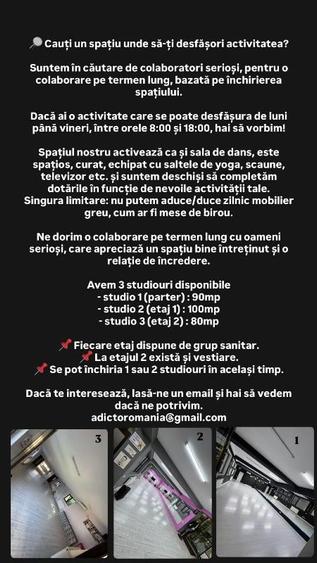 Spatiu:  terapeuți, profesori de yoga, dezvoltare personală, ateliere ,etc - 1