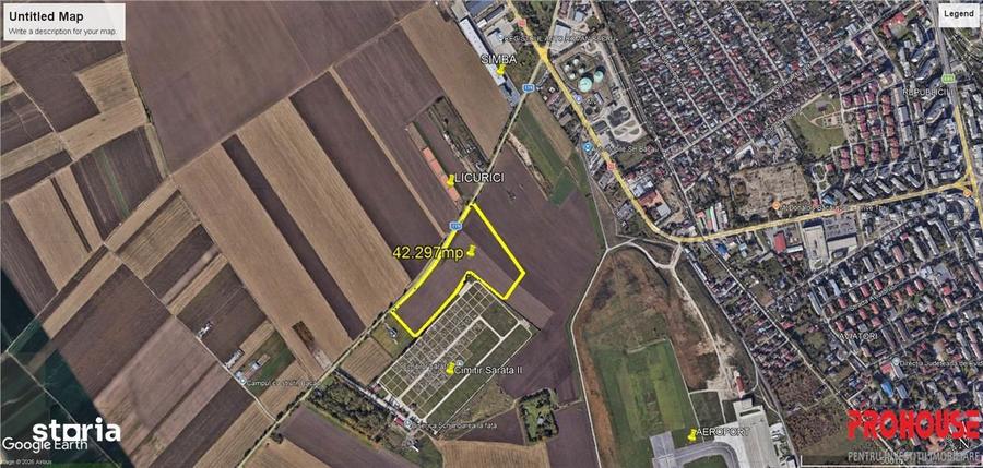 Teren intravilan 43.000 mp - deschidere 356 ml - Exclusiv PROHOUSE - 3
