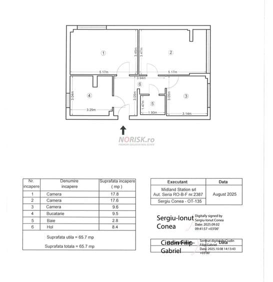 Apartament cu 3 camere decomandat, mobilat în Drumul Taberei