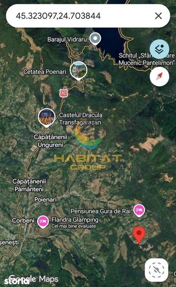 Teren intravilan cu apa/curent 5/mp Corbeni-Arges - 1