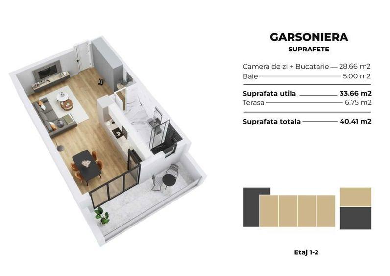 Garsoniere de Vanzare, Costinesti, zona Epava. - 5