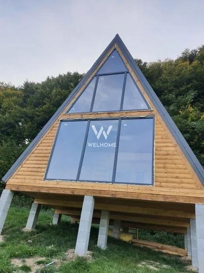 Teren cu cabane A-Frame și priveliște către Munții Făgăraș - 4