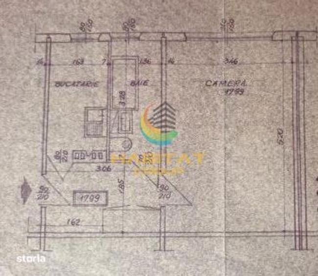 Garsoniera decomandata etaj 2 apropiere metrou Piata Sudului - 1