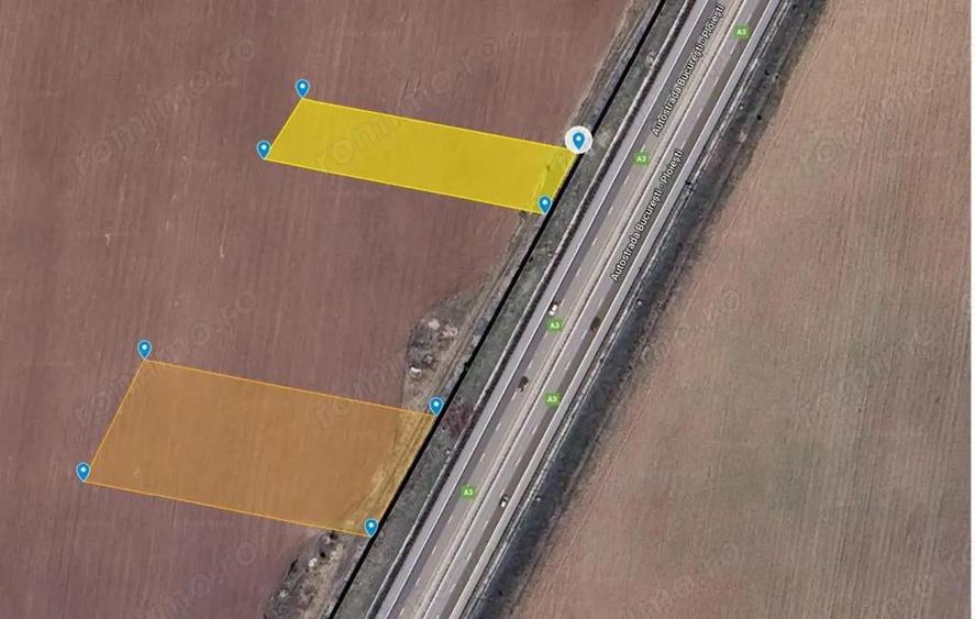 Teren intravilan 6700 mp (2200 mp si 4500 mp) cu deschidere la autostrada A3! - 1