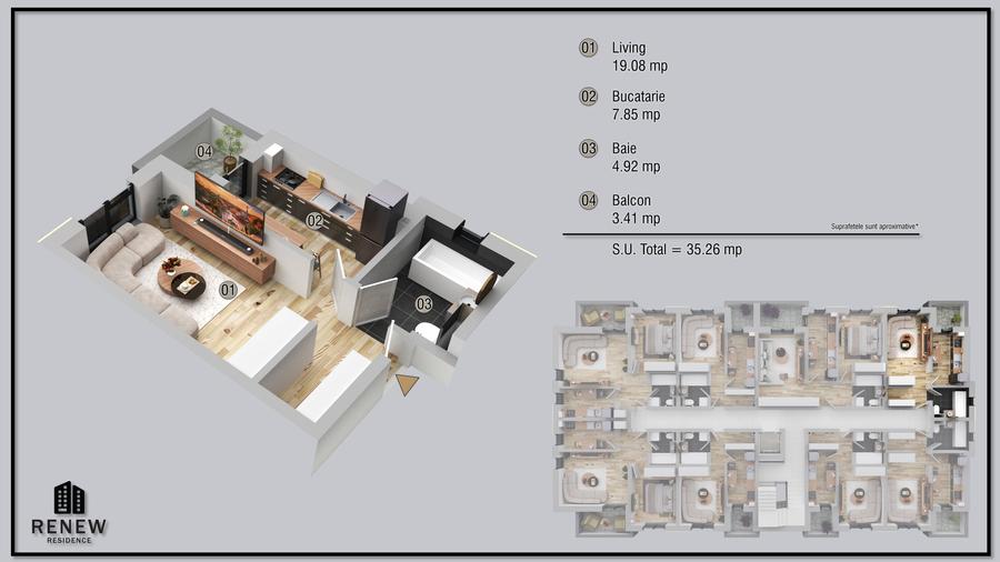 Garsoniera decomandata - Militari Renew Residence - 7