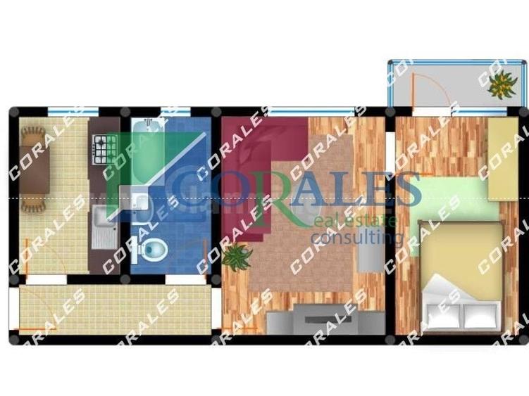 Apartament cu 2 camere nedecomandat, mobilat în Șagului
