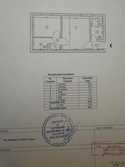 Apartament cu 2 camere semidecomandat în Brâncoveanu