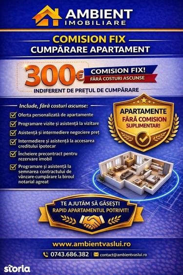 Apartament cu 3 camere, etaj 4, mobilat, zona CENTRU - BUIUM; - 9