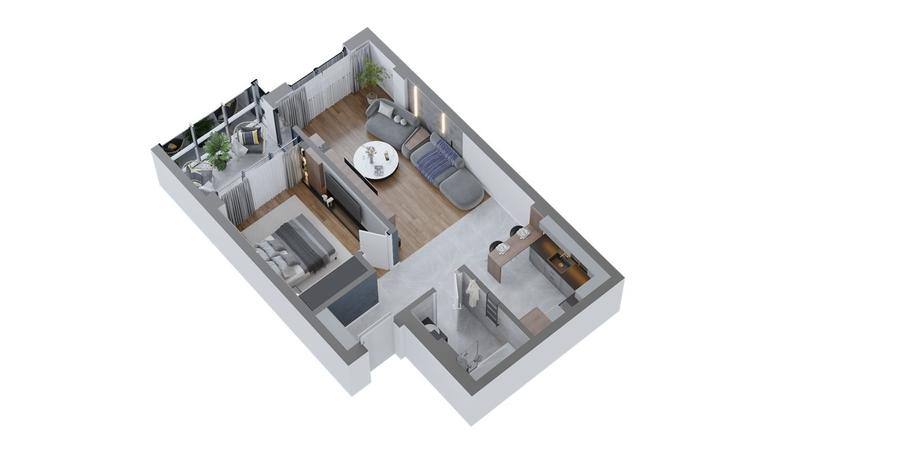 Ap. 2 Camere - Dezvoltator: Comat Towers, 59mp, Păcurari - 7