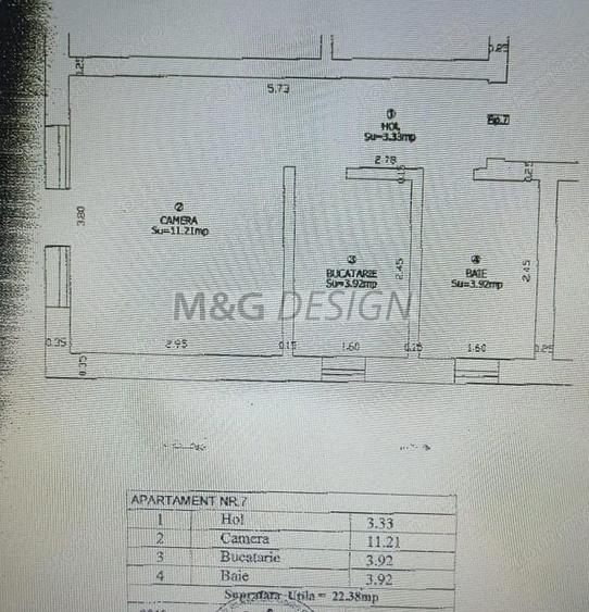 1 camera Aradului bloc nou centrala proprie - 12