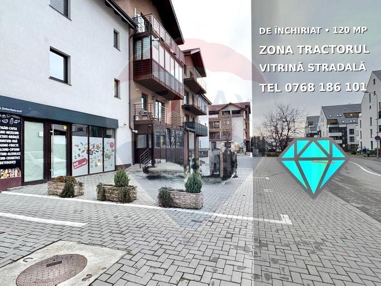 Spațiu comercial, acces stradal, vitrina | zona de blocuri Tractorul - 1
