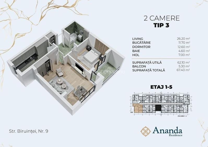 Apartament cu 2 camere decomandat în Nord-Vest Apartament cu 2 camere decomandat în Nord-Vest