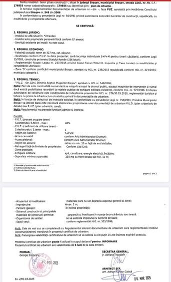 Teren de 367 mp, în Bartolomeu