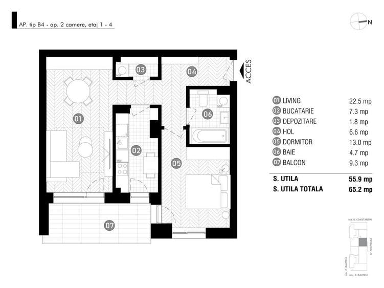 Ultimele Apartamente 2 Camere Antracit X Coanda - 8