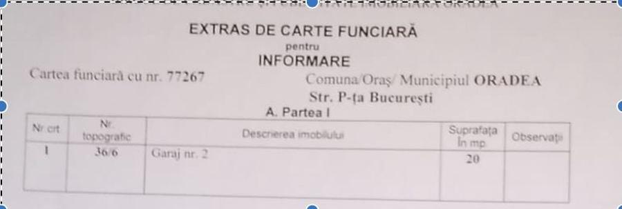 Garaj cu CF, 20 mp, Piata Bucuresti.  12 500 E (neg). Comision 0 - 4
