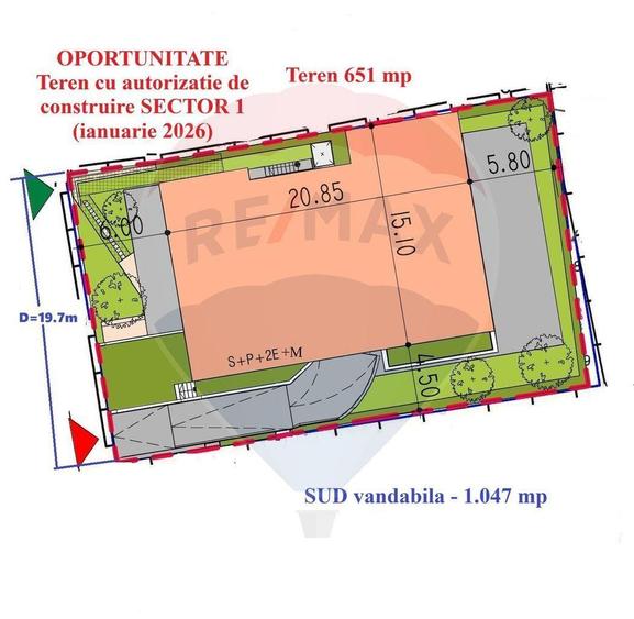 Teren Bucurestii Noi Autorizatie Construire S+P+2E+M - 1
