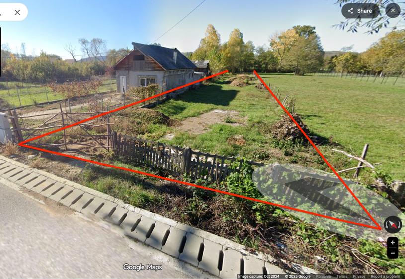 Teren Pucioasa 1200m Deschidere 10m la Str Paltinis Intravilan - 2