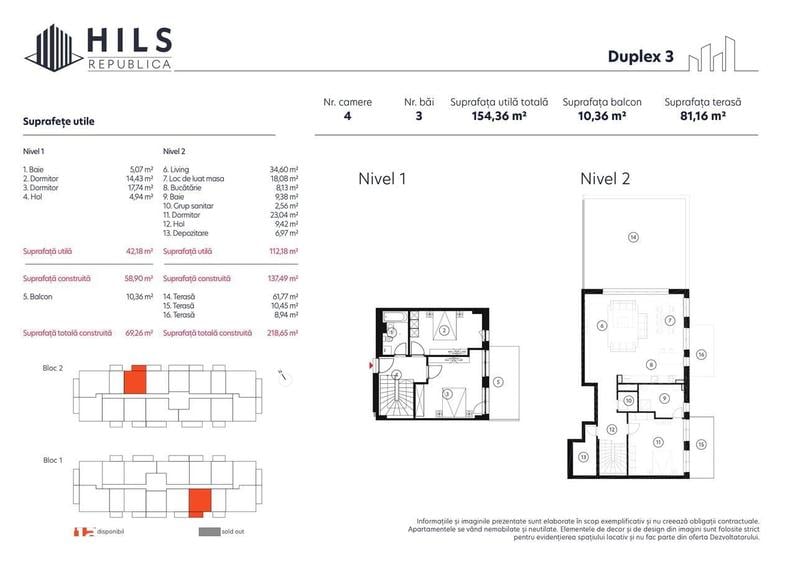 HILS Republica Duplex tip 3 cu terasa - 2