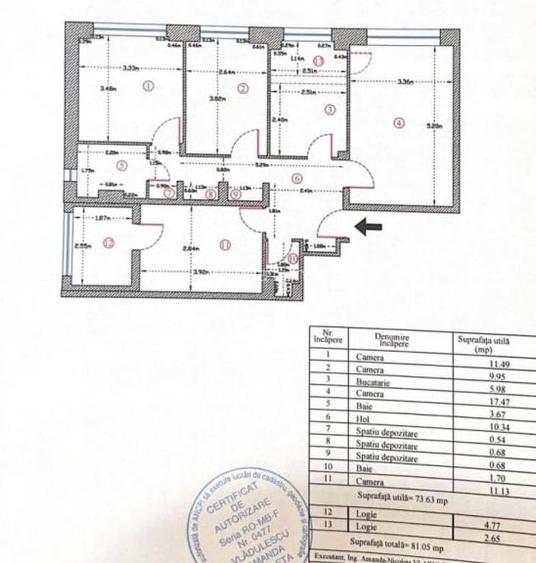 Apartament de 4 camere ( 81 MP )-Doamna Ghica Apartament de 4 camere ( 81 MP )-Doamna Ghica