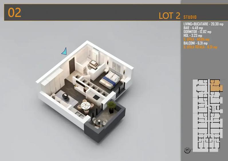 Apartament cu 2 camere decomandat în Theodor Pallady — fotografia 1