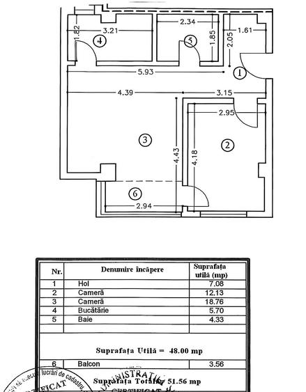 ►Centrul de SCAFANDRI 2 Camere Decomandate 52m² Mobilat Utilat Cemtrala - 9