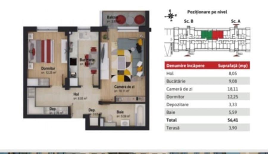 Apartamentent Decomnadat 2 camere de vanzare - 6