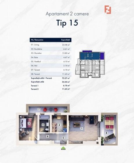 Variante apartamente 2 camere cartier nou zona Mehala - ID V4927 - 21