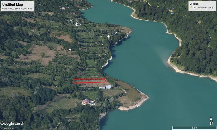Valea Doftanei, Lacul Paltinu, teren pe mal, 841 mp, cu deschidere de 14,81 ml - 2