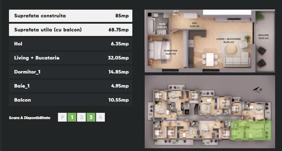 Apartament FINALIZAT -  RESIDENCE5 FOREST-Comision 0% - 7