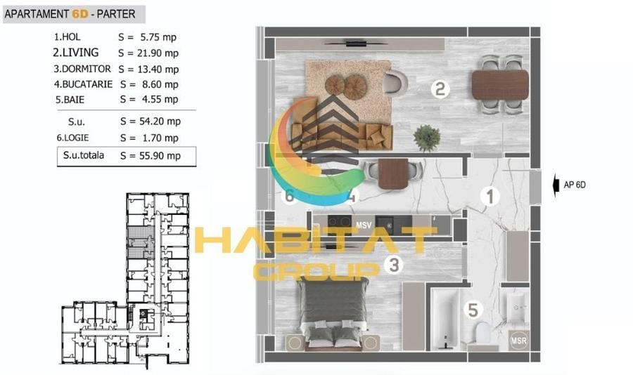 Apartament 2 Camere Finisaje Premium Zona Grand Arena 56 Mp - 2
