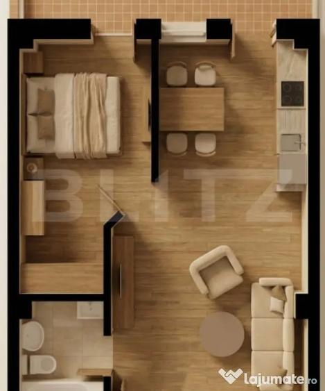 Apartament cu 2 camere decomandat în Central