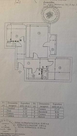 Apartament cu 2 camere decomandat, mobilat în Polonă