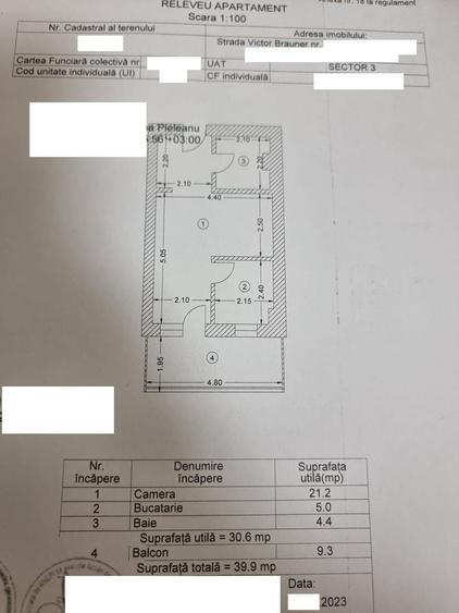 Garsoniera LUX, Hills Brauner, metrou 700m, et.3, centrala, 40mp - 16