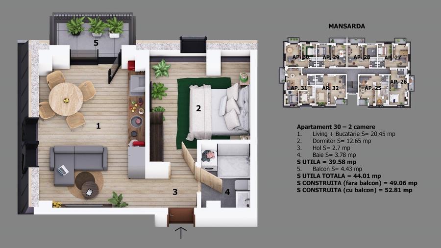 Apartament 2 camere Ion Creanga | Nichita Stanescu  | Preturi promotionale  | - 17
