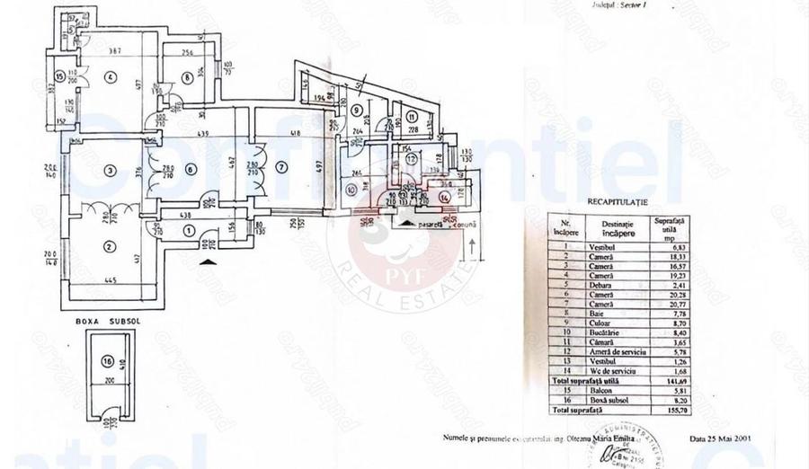 Amzei | 5 camere | RS 1 | In consolidare | Semidec | Boxa | B13034 - 6