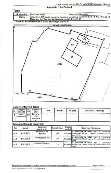 Vand teren 1500mp cu casa centru Targu Ocna - 2