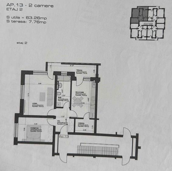 PROPRIETAR Apartament 2 camere Spatios (63mp) + Loc Parcare Subcetate Residence, Sanpetru - 7