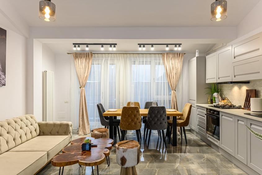 Apartament unic in PREDEAL – LUX, vedere la partie cu terasa si parcare - 10