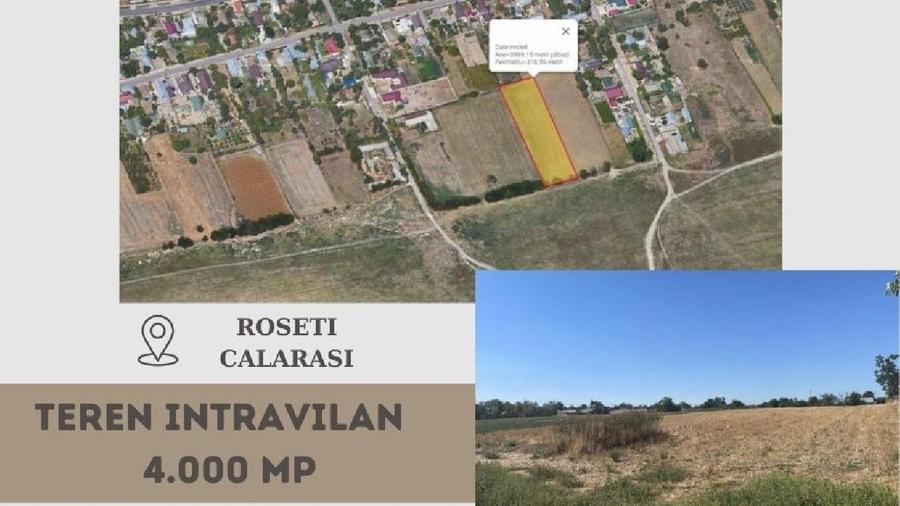Teren intravilan de 4000 mp, în Roseți