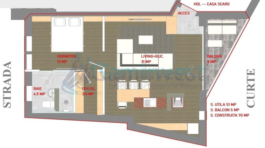 Apartament nou cu 2 camere, bloc nou, zona ultracentrala, Oradea - 1